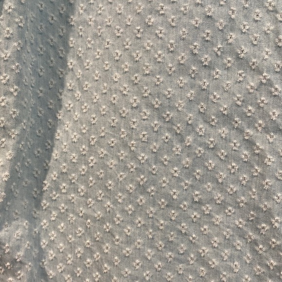 Angie Baby Blue Polka Dot Button Up Long Sleeve Collared Blouse - Size Small - Picture 5 of 9